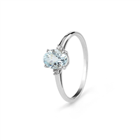 Anello Bliss Donna Bl stephanie in Oro bianco Acquamarina 20114462